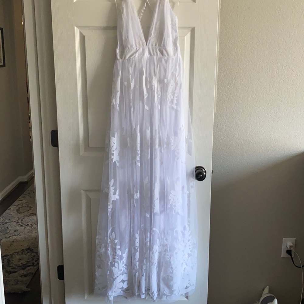 Whit floral maxi